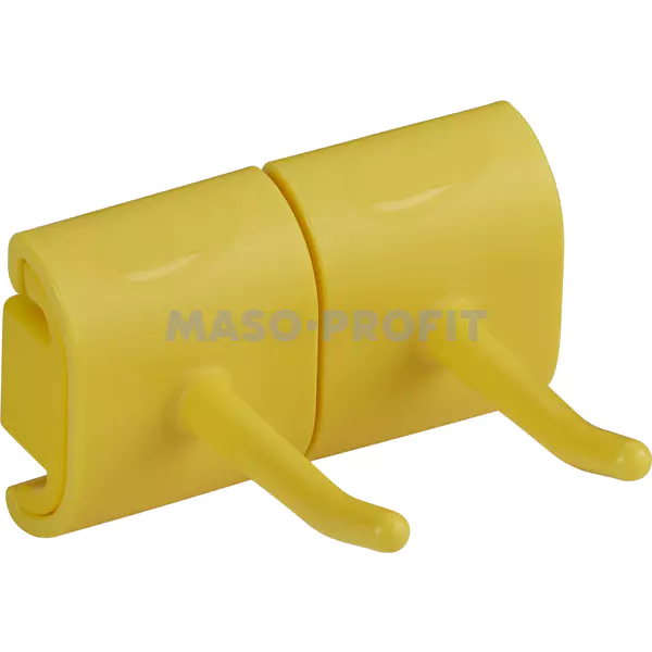 Vikan Háček dvojitý k nástěnnému držáku, 82mm, žlutý 10146