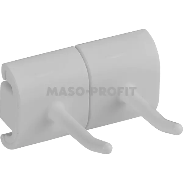 Vikan Háček dvojitý k nástěnnému držáku, 82mm, bílý 10145