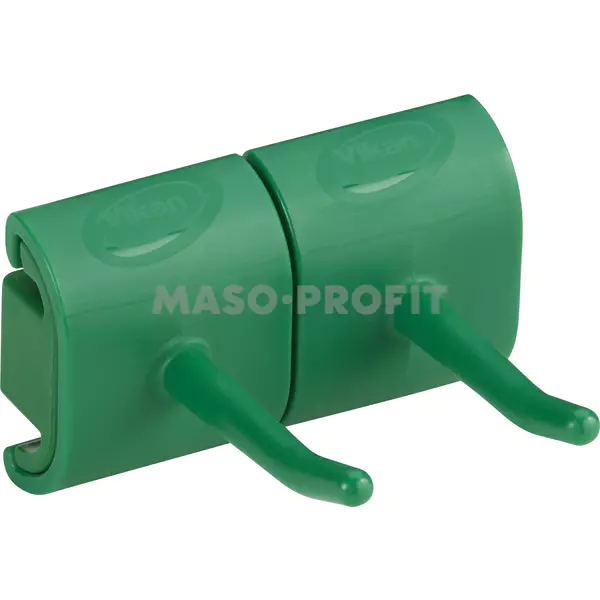 Vikan Háček dvojitý k nástěnnému držáku, 82mm, zelený 10142