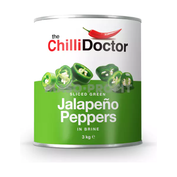 The Chilli Doctor Green Jalapeňo zelené krájené v nálevu 3 kg