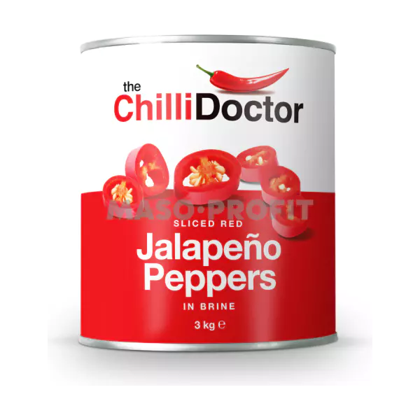 The Chilli Doctor Jalapeňo červené krájené v nálevu 3 kg