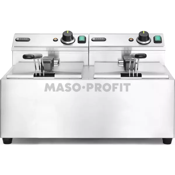 HENDI Fritéza, 2 × 8 l, HENDI, Profi Line, 16L, 230V