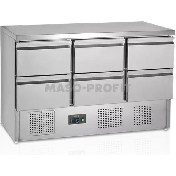 Tefcold Stůl chladící GS365 ST/6 šuplíků saladeta