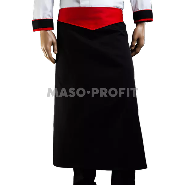 Zástěra do špičky lemovaná