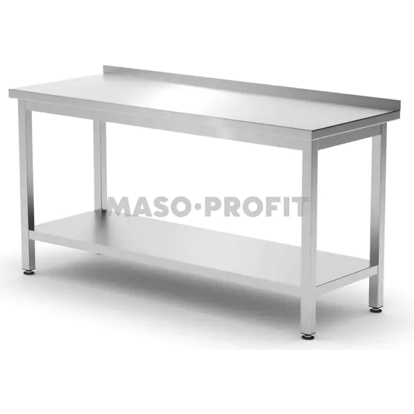HENDI Stůl nástěnný s policí – šroubovaný 1600x600x(H)850mm