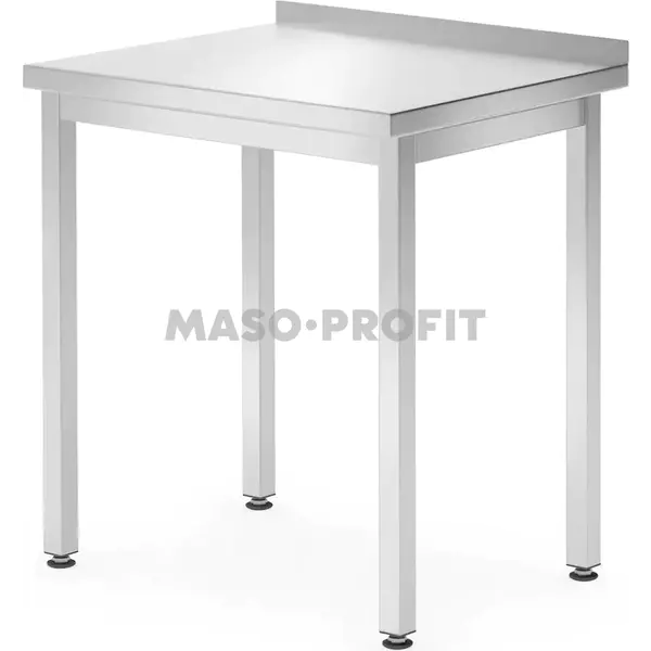 HENDI Nerezový stůl se zadním lemem – 800 × 600 × 850 mm