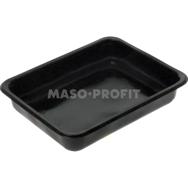 Zatavovací miska 227x177x40 1-dílná černá hladká (256 ks)