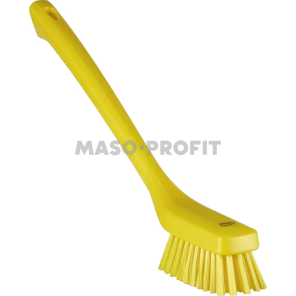 Vikan Kartáč uzký s dlouhou rukojeti, 420 mm, tvrdý, žlutý, 41856