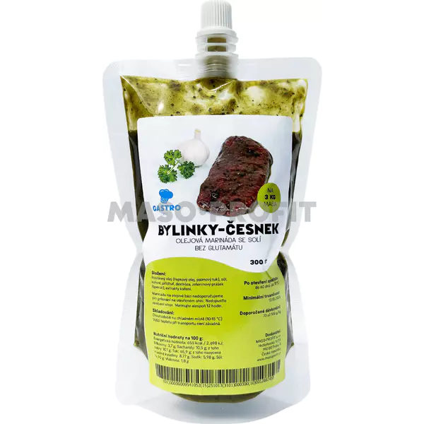 Gastro line Marináda - BYLINKY-ČESNEK OG 300 g