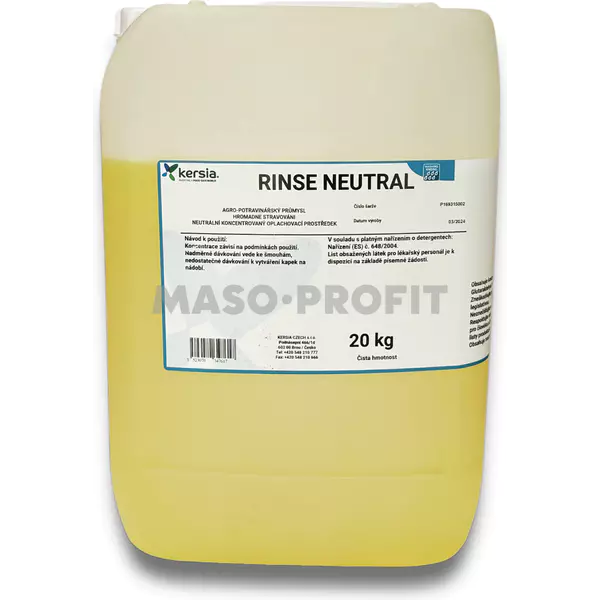 Kersia RINSE NEUTRAL oplachový prostředek do myčky 20kg