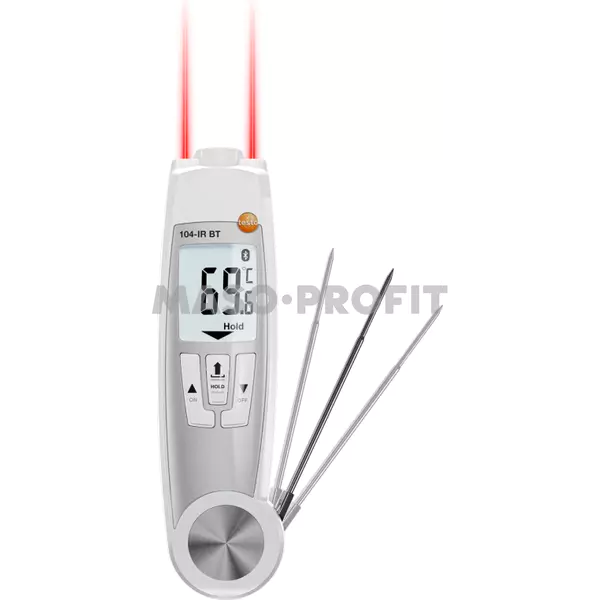 Testo Teploměr 104 IR BT + vpich.čidlo, bezdotyk., kalibrace