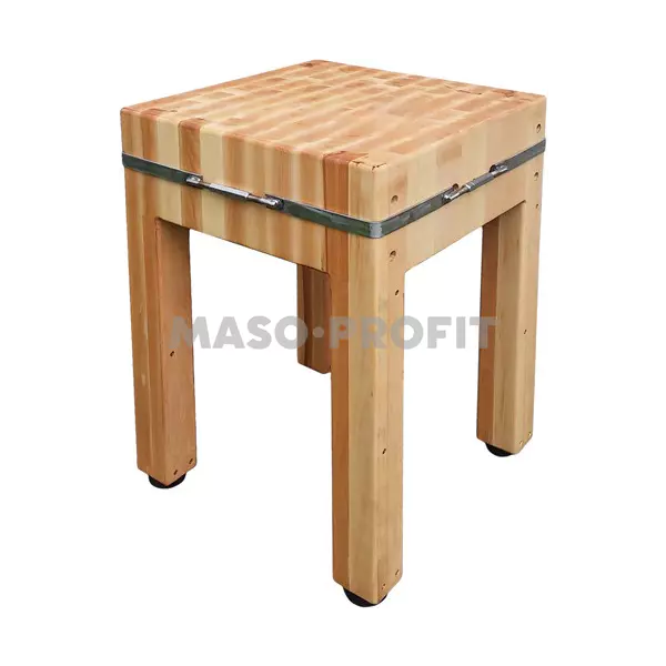 Špalek řeznický s jednou stahovací obručí 40x40x23cm