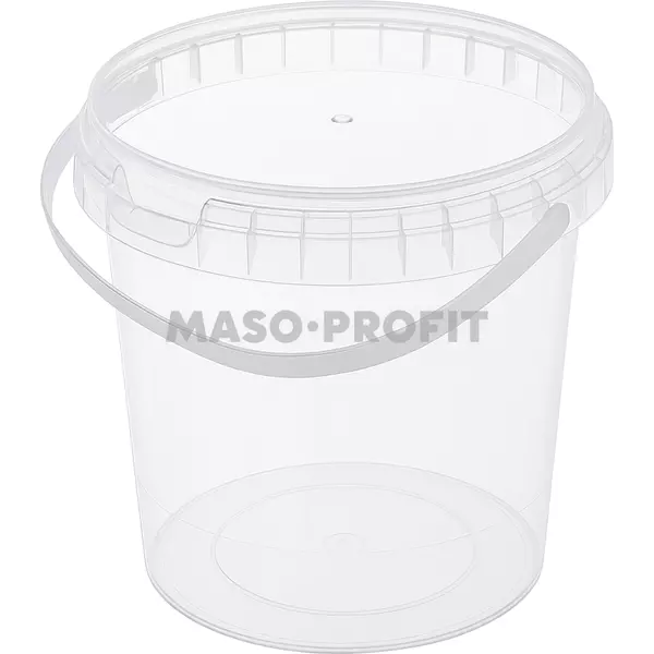 Kbelík transparentní 1,18 L + víčko 1500 ks