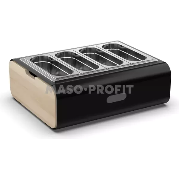 Stojan bufetový MOA Linea First černý 4 x 2/8 H.100 na příbory