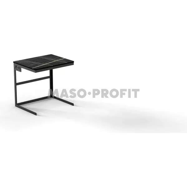 Stojan bufetový MOA Linea Minimal černý 1/2 H300 s PE prkýnkem