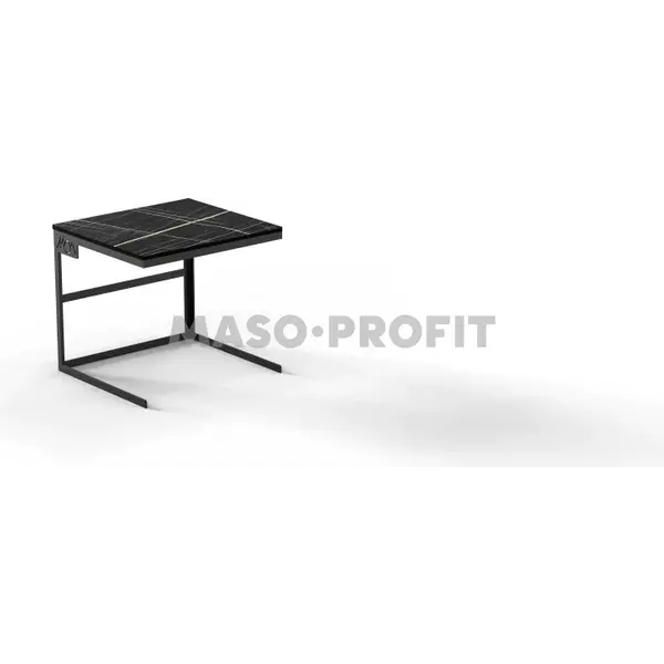 Stojan bufetový MOA Linea Minimal černý 2/3 H300 s resin. prkýnkem