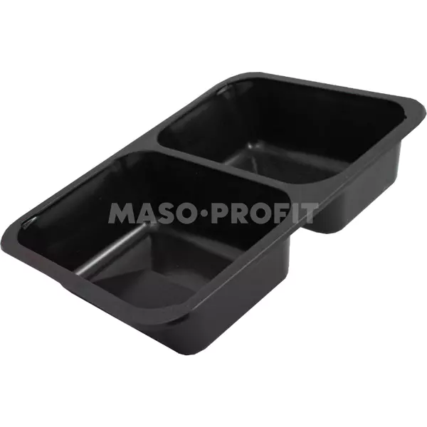 Zatavovací miska 227x178x30 2-dílná černá hladká (400 ks)