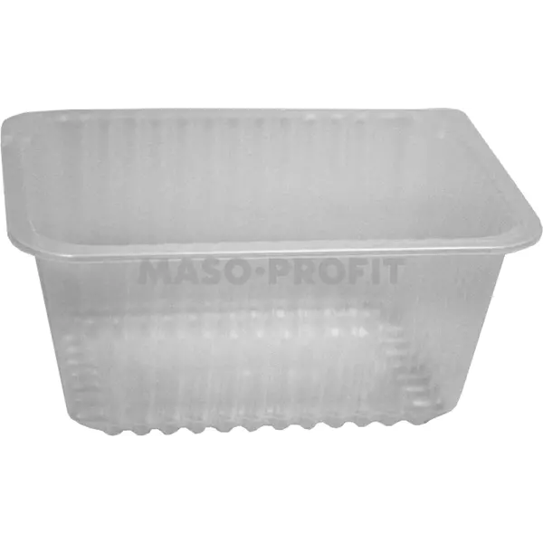 Zatavovací miska 187x137x83 1-dílná transparent žebrovaná (720 ks)