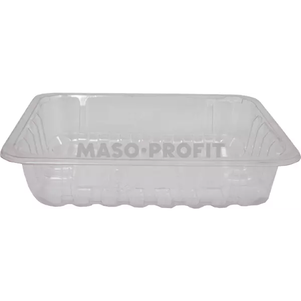 Zatavovací miska 187x137x63 1-dílná transparent žebrovaná (720 ks)