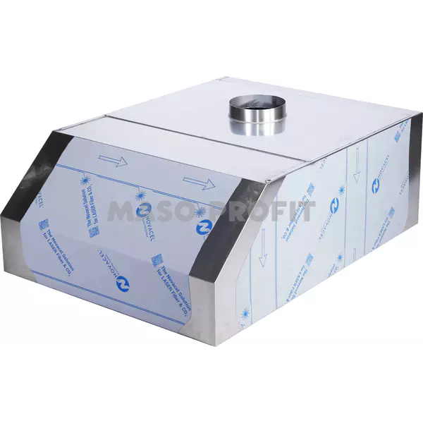 Digestoř nerezová nástěnná 900x1200x435mm, včetně filtru