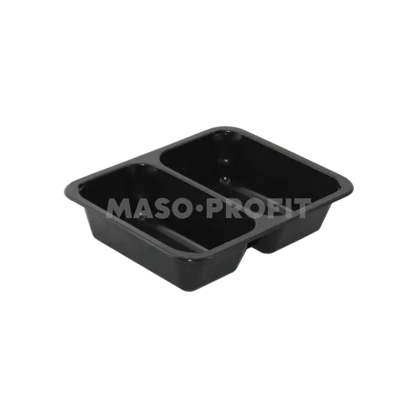 Zatavovací miska 227x178x50 2-dílná černá (400ks)