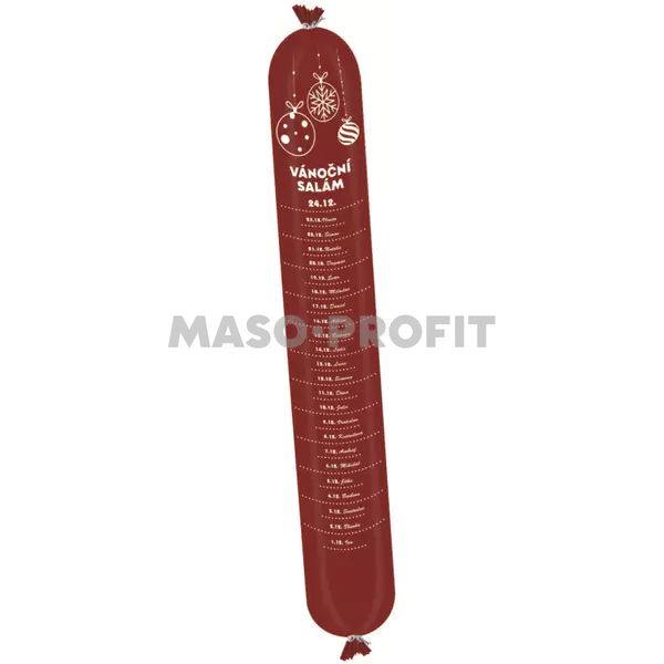 MASO-PROFIT Adventní salám bílý potisk kalibr 55/500 mm