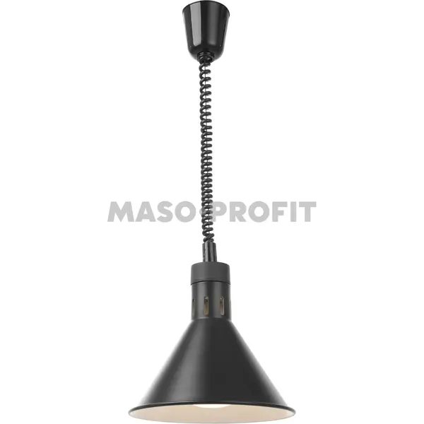 HENDI Lampa výškově nastavitelná ohřívací kuželová, HENDI, Černá, 230V/250W, ⌀275x(H)250mm