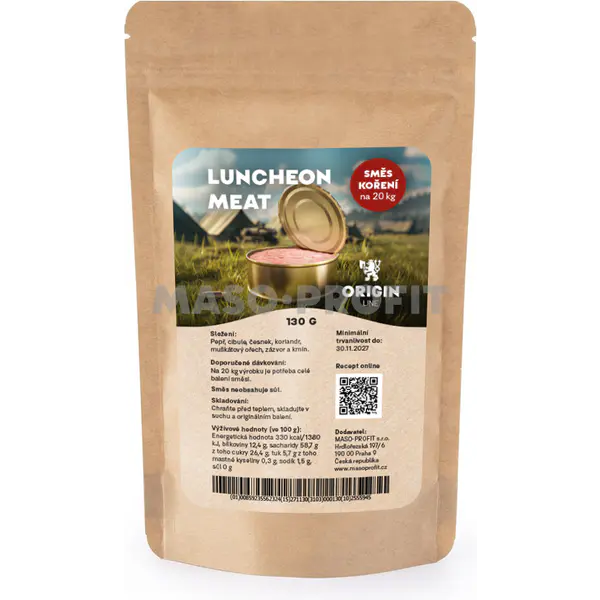 Origin Line Kořenicí směs bez soli Luncheon meat 130 g na 20 kg díla