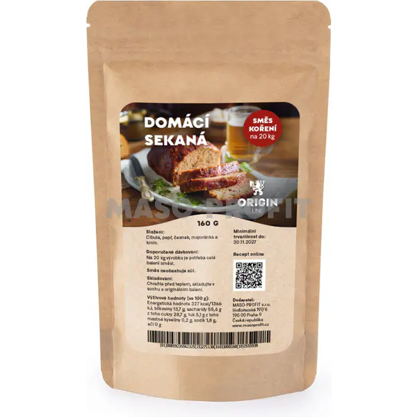 Origin Line Kořenicí směs bez soli Domácí sekaná 160 g na 20 kg díla