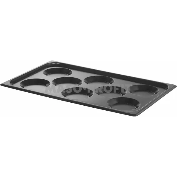 HENDI Podnos s nepřilnavým povrchem CONVECTOMAT EGGPLATE, HENDI, GN 1/1, Černá, 530x325x(H)26mm