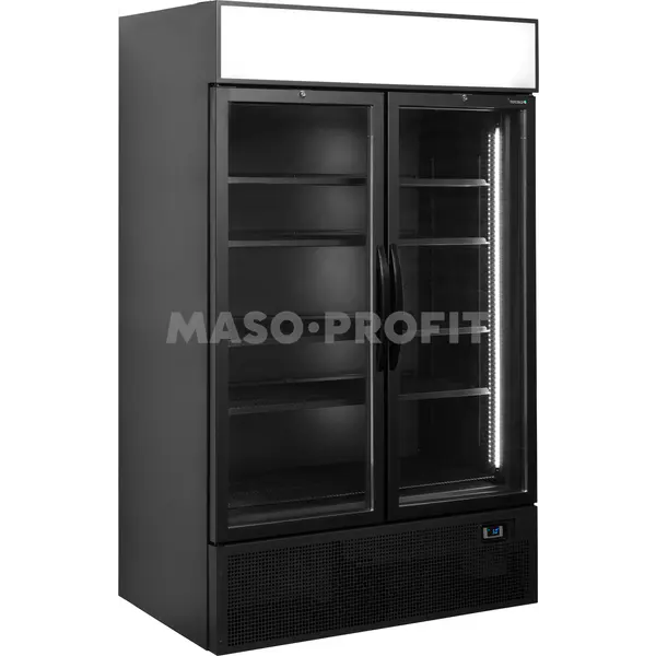 Tefcold Skříň chladicí prosklené dveře FSC1200H BLACK