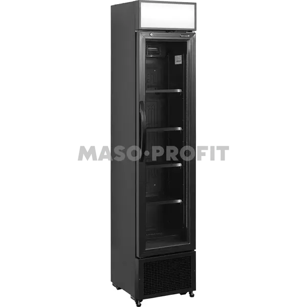 Tefcold Skříň chladicí prosklené dveře FSC175H BLACK / Budis