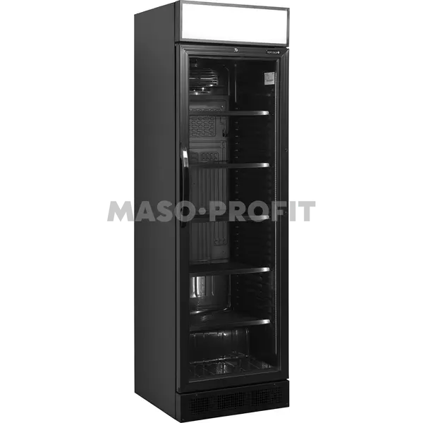 Tefcold Skříň chladicí prosklené dveře CEV425CP BLACK /Budis