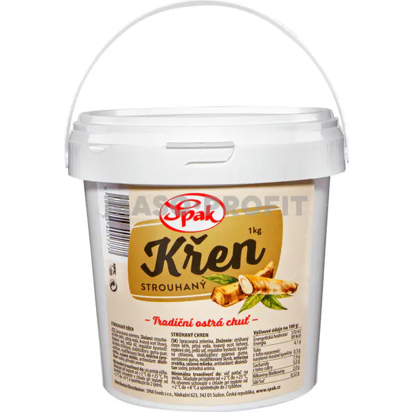Spak Křen strouhaný 1 kg - kyblík