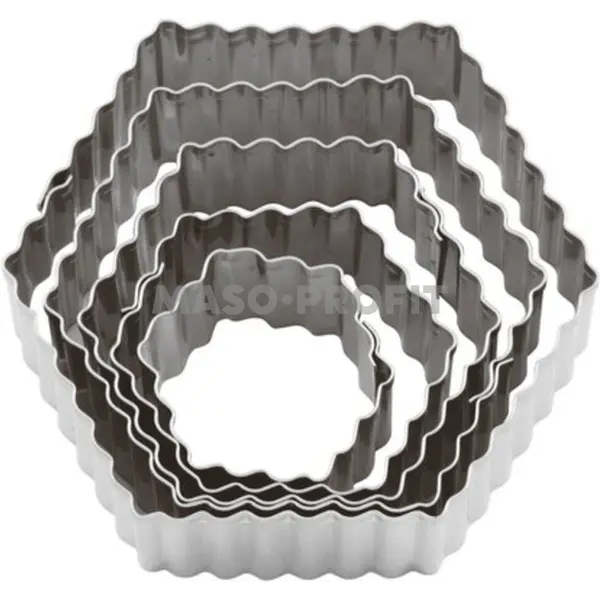 Paderno Vykrajovače hexagon vlnka 47315-10