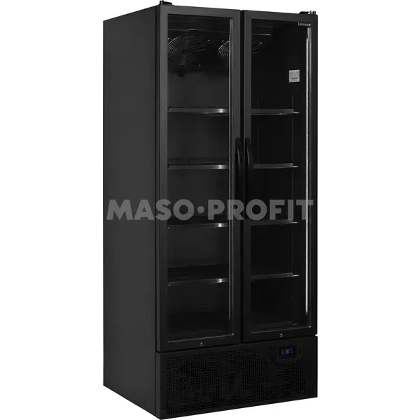 Tefcold Skříň chadicí prosklené dveře FS890H černá