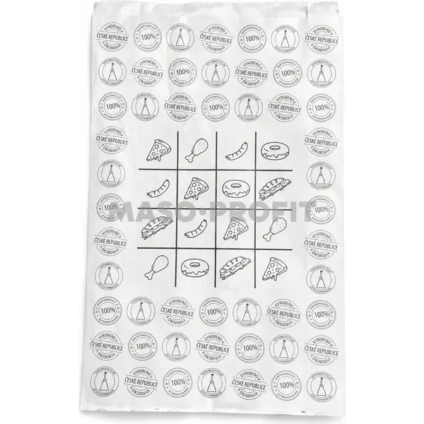 Sáček nepromastitelný potisk 200x325+záložka   1000 ks