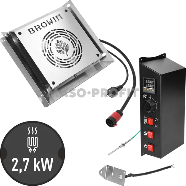 BROWIN Sada modulů s digitálním termostatem - dragON 2,7 kW, pro zahradní udírny