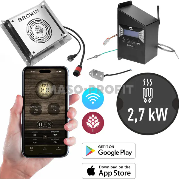 BROWIN Sada modulů s Wi-Fi ovladačem - dragON IQ 2,7 kW, pro zahradní udírny