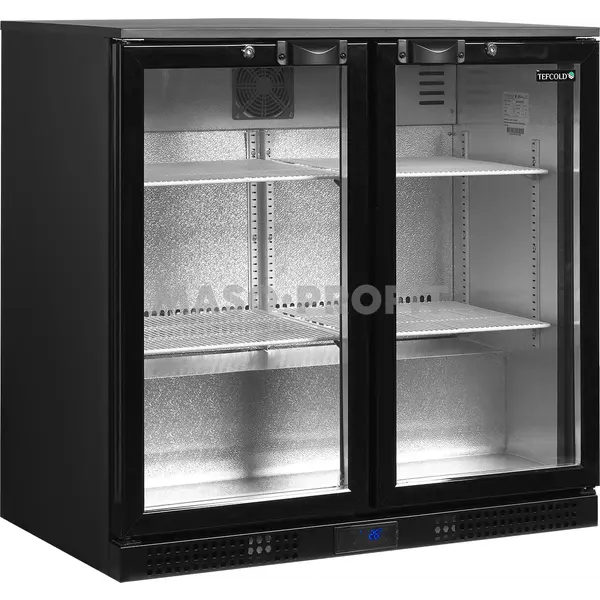 Tefcold Minibar prosklené křídlové dveře, černá DB201H