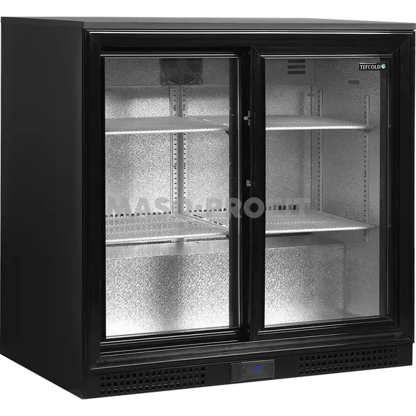 Tefcold Minibar prosklené posuvné dveře, černá DB201S