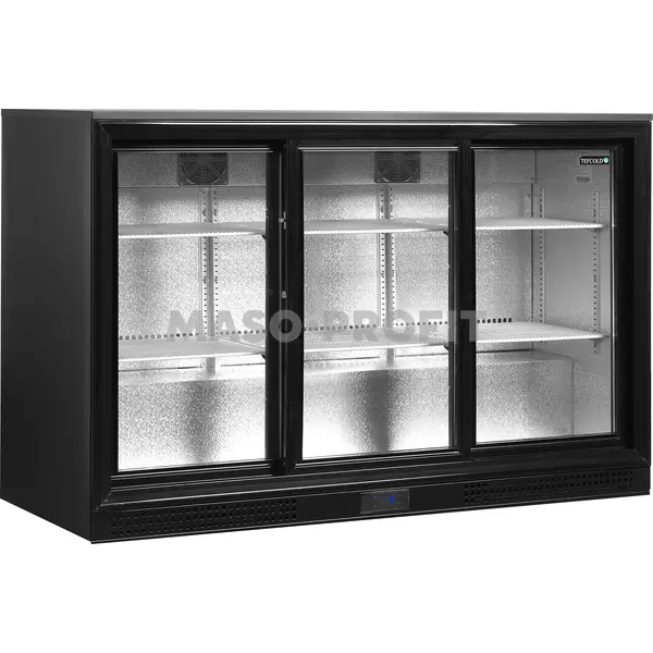 Tefcold Minibar prosklené posuvné dveře, černá DB301S-3