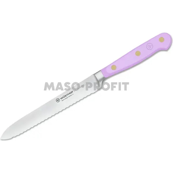 Wüsthof Nůž na uzeniny s vlnkovaným ostřím, Purple Yam, 14 cm CLASSIC COLOUR
