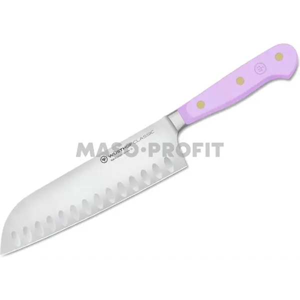 Wüsthof Nůž Santoku s dutými výbrusy, Purple Yam, 17 cm CLASSIC COLOUR