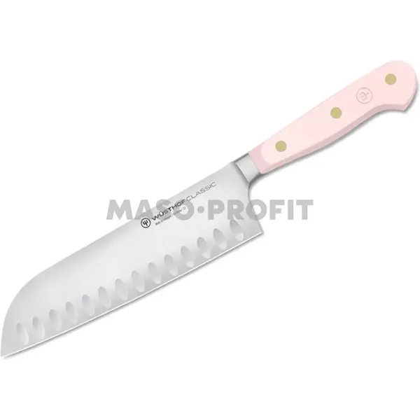Wüsthof Nůž Santoku s dutými výbrusy, Pink Himalayan Salt, 17 cm CLASSIC COLOUR