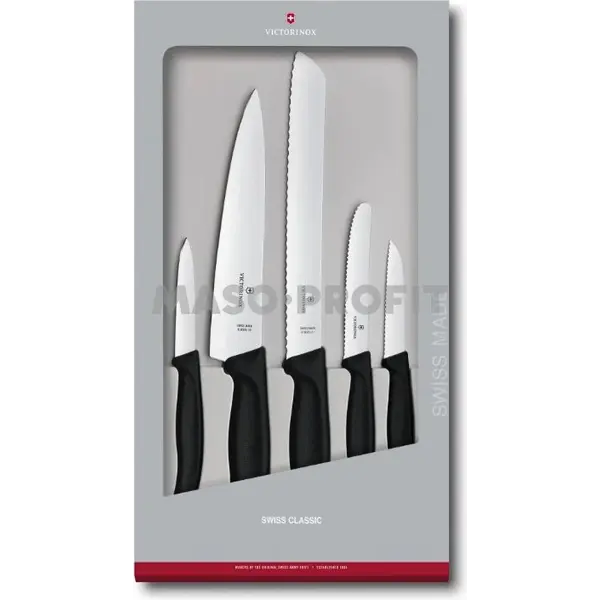 Victorinox Kuchyňská sada nožů Swiss Classic černá 5 ks