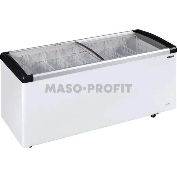Tefcold Mraznička pultová  prosklené oblé víko IDB500-W1