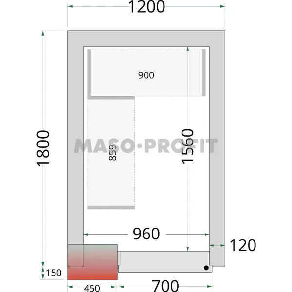 Tefcold Panely ke stavebnicovým boxům 120 mm CR 120x180x220