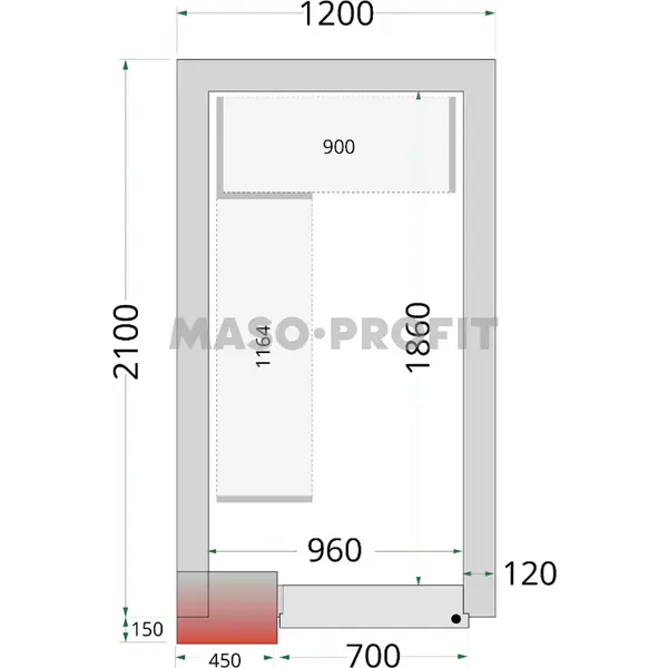 Tefcold Panely ke stavebnicovým boxům 120 mm CR 120x210x220