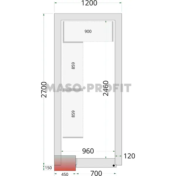 Tefcold Panely ke stavebnicovým boxům 120 mm CR 120x270x220